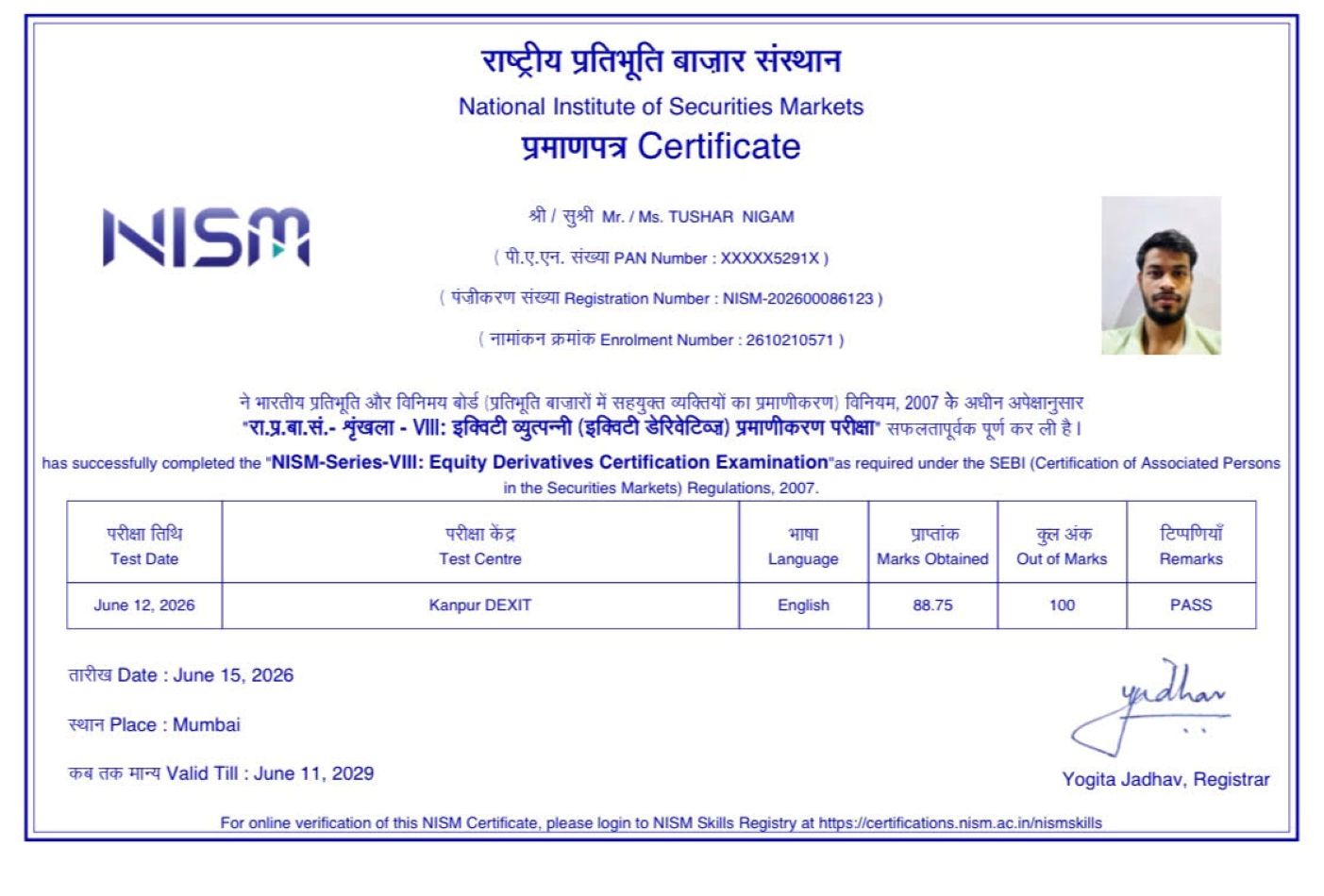 NISM Certificate Copy 1