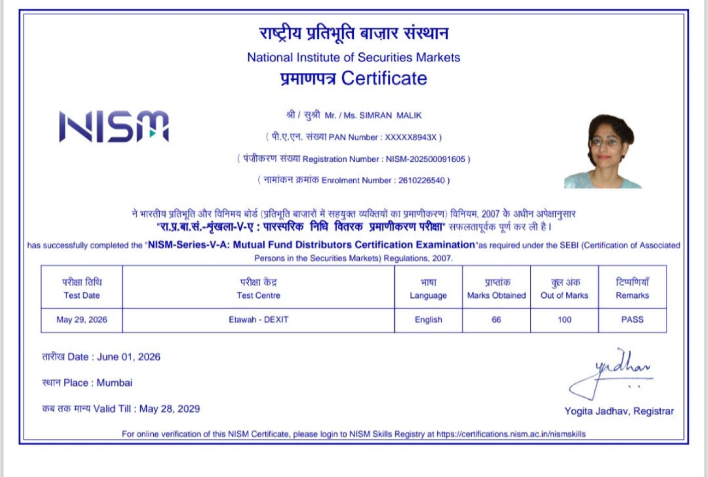 NISM Certificate Copy 1
